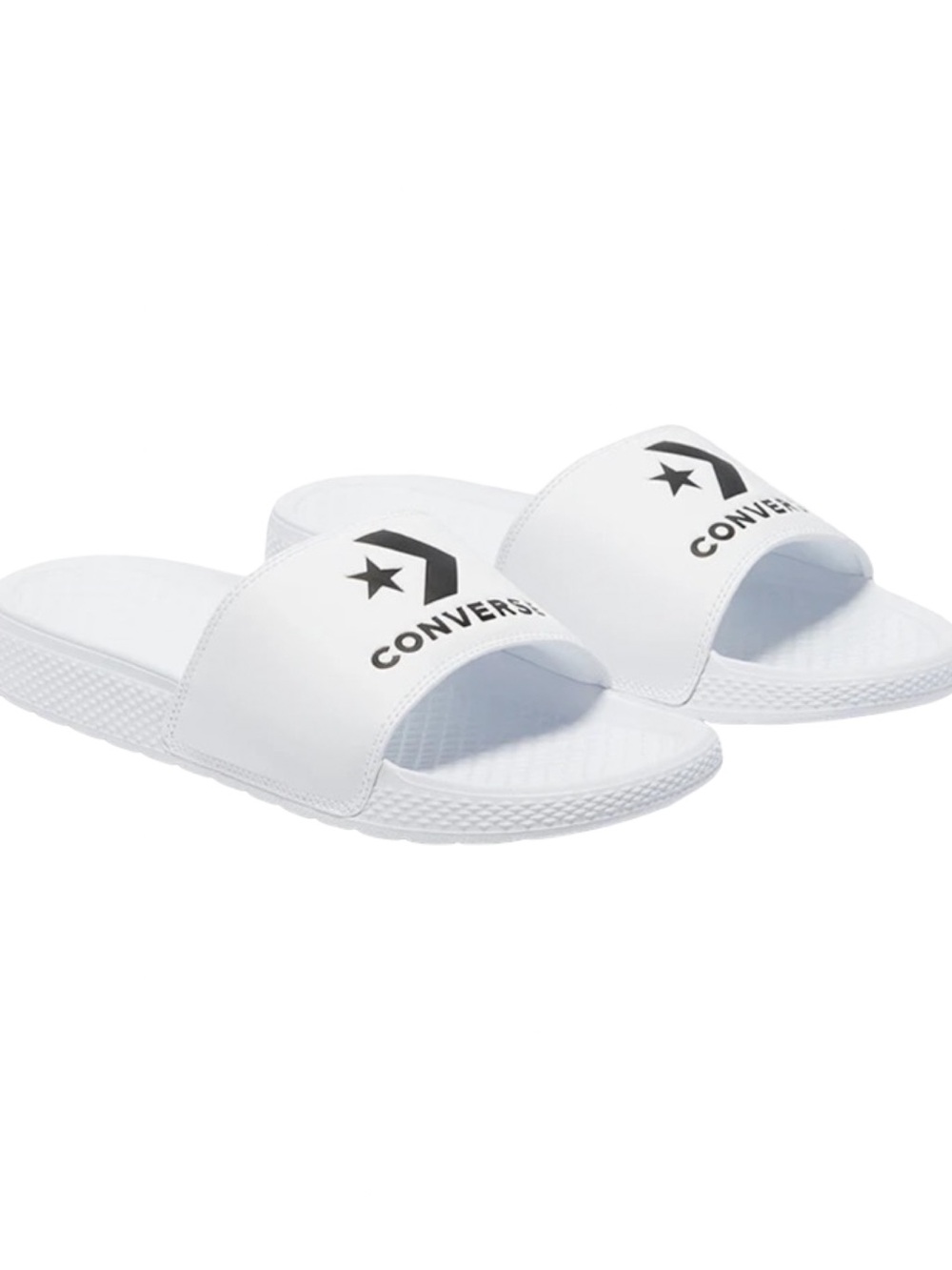 Converse Chuck Taylor All Star White Black Slide Sandals Women's 8 Like New